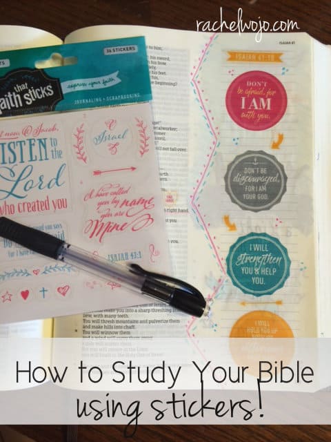 Study Your Bible with Stickers - Rachel Wojo